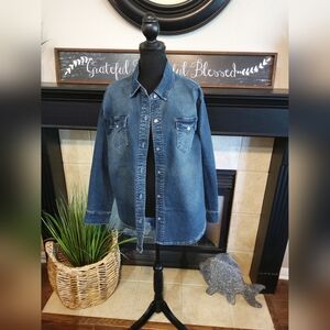 True Religion Light Blue Denim Shirt